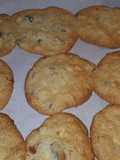 Raisins,white chocolate, pecan, and crown royal cookies