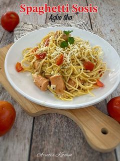 Foto resep Spaghetti Sosis Aglio Olio