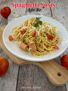 Foto resep Spaghetti Sosis Aglio Olio