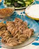 Bắp bò luộc gừng sả