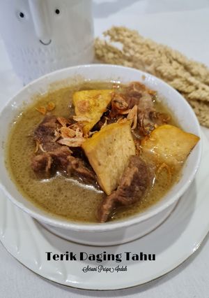 Foto resep Terik Daging Tahu