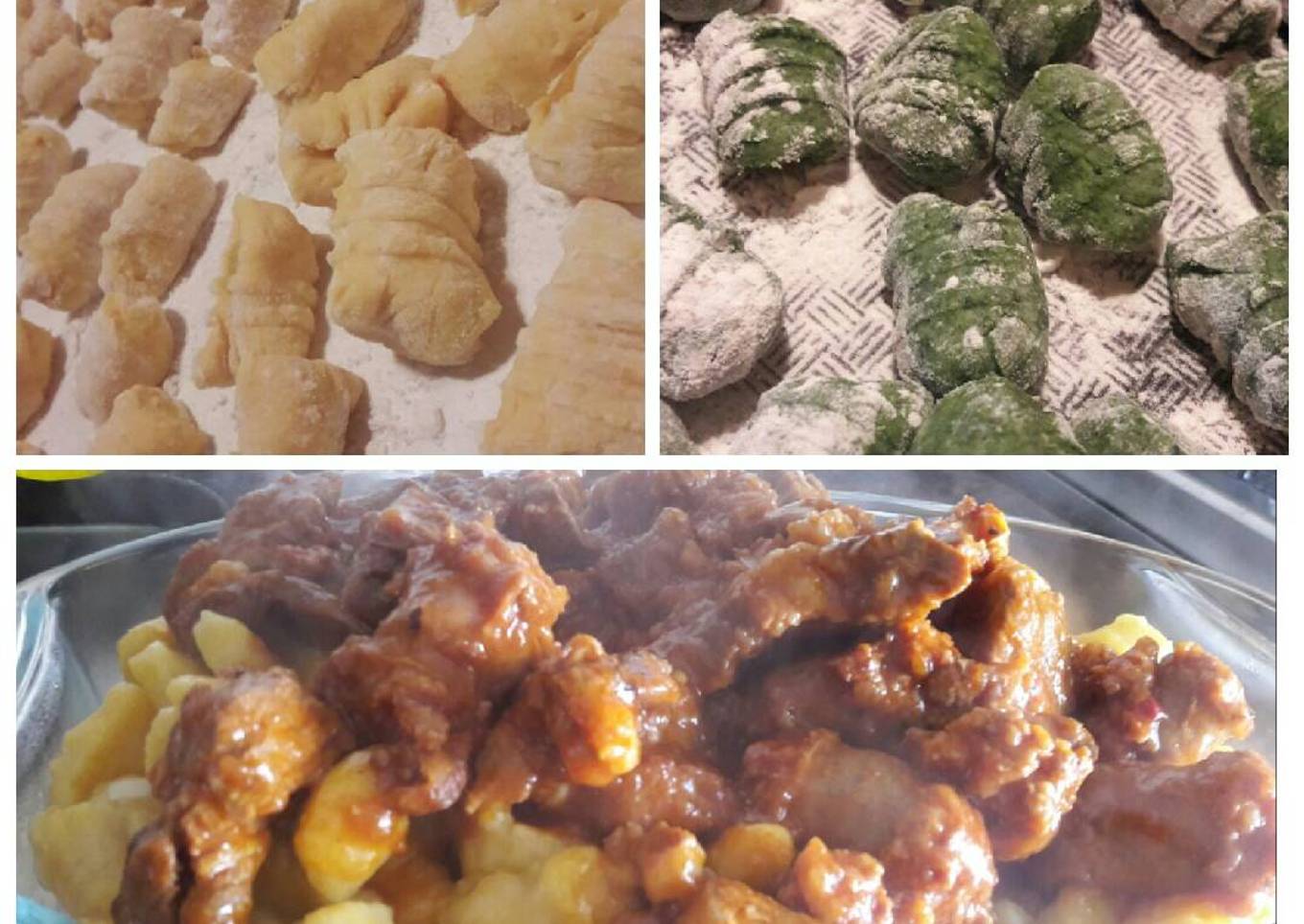 Ñoquis de calabaza y espinaca"caseritos"