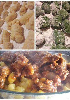 Una foto de Ñoquis de calabaza y espinaca"caseritos"