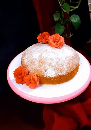 عکسی از دستور کیک گلاب و زعفران