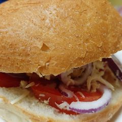 A picture of Bread with cutlets(very simple and healthy food).