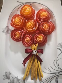 عکسی از دستور ژله رولی شکل گل.... 🌹🌹🌹
