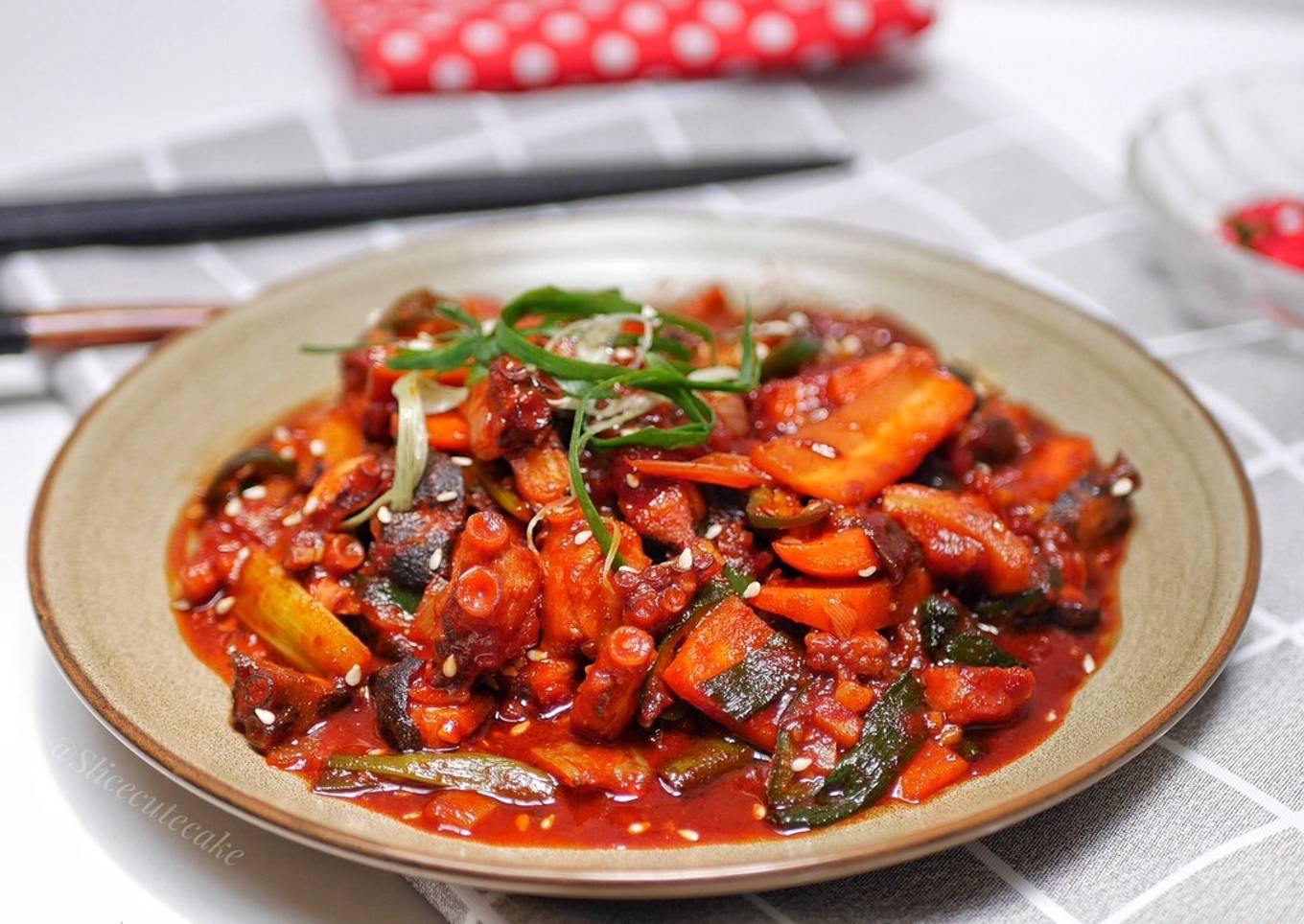 Nakji Bokkeum - Korean Spicy Octopus