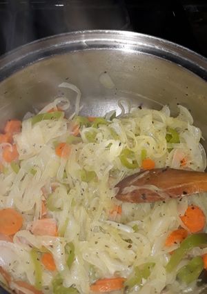 Una foto de Bife a la criolla