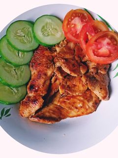 Foto resep Dada ayam panggang lada hitam
