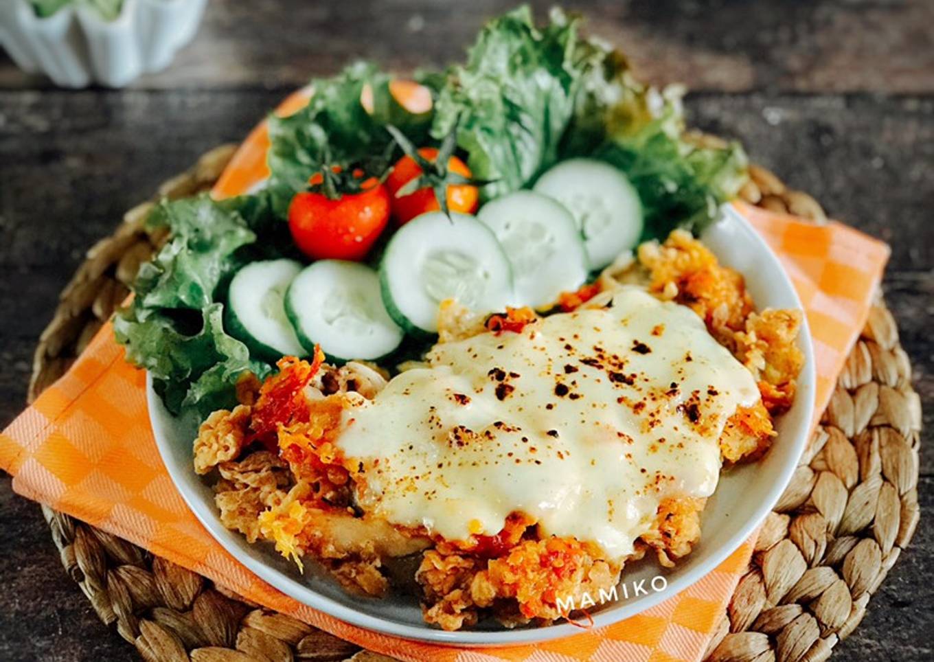 Ayam Geprek Mozzarella