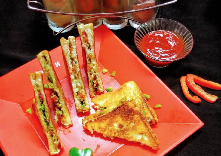 Step-by-Step Guide to Make Speedy Chutney cheese vegetable sandwich