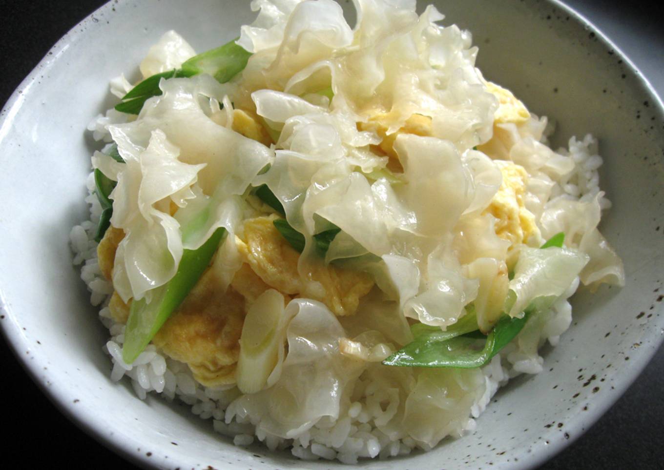 Snow Fungus & Egg Rice Bowl