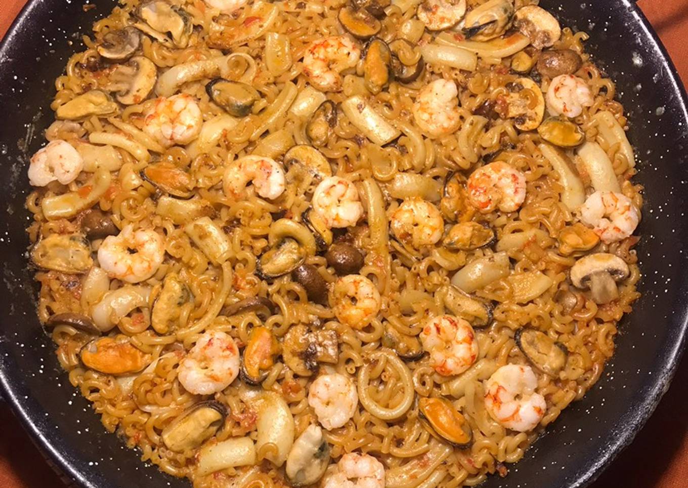 Fideuà, fácil y rápida, con caldo de pescado japonés (Dashi) !!!