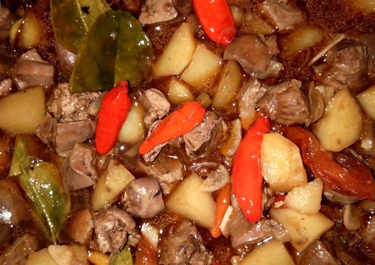 Cara mudah mengolah Hati ampela asam pedas manis Anti Gagal