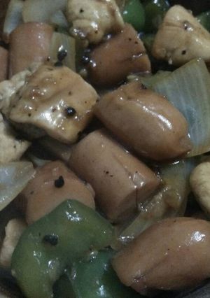 Foto resep Ayam Sosis Paprika