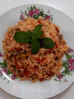 عکسی از دستور برنج لوبیا چشم بلبلی