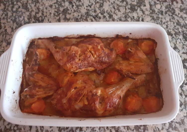 Pollo asado al estilo turco