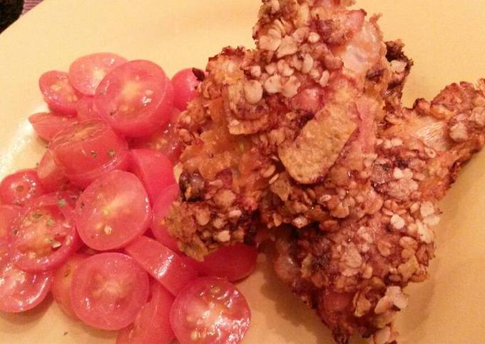 Alitas de pollo rebosadas con doritos y avena Receta de Lucrecia grunewald-  Cookpad