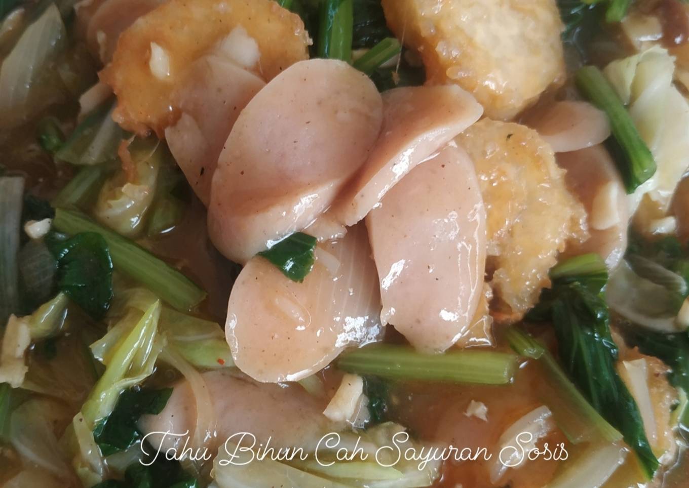 Tahu Bihun Cah Sayuran Sosis #4