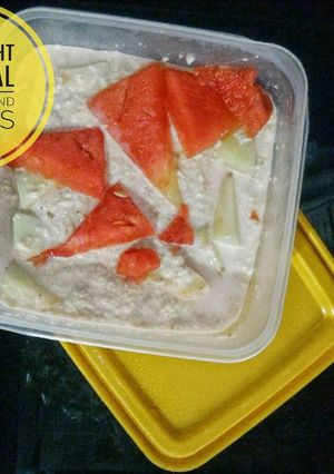 Foto resep Overnight Oatmeal Yoghurt and Fruits