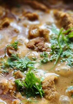 A picture of Mutton masala (South Indian).