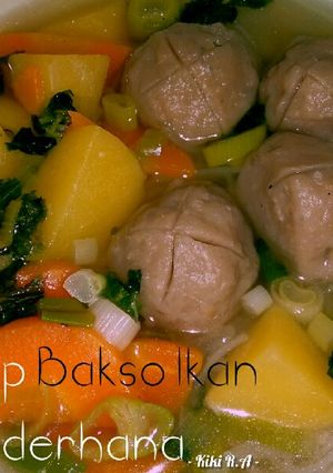 Foto resep Sup Bakso Ikan Sederhana