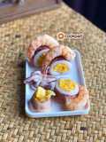 Sushi Keto | Udang & Sotong Sumbat Telur Dadar