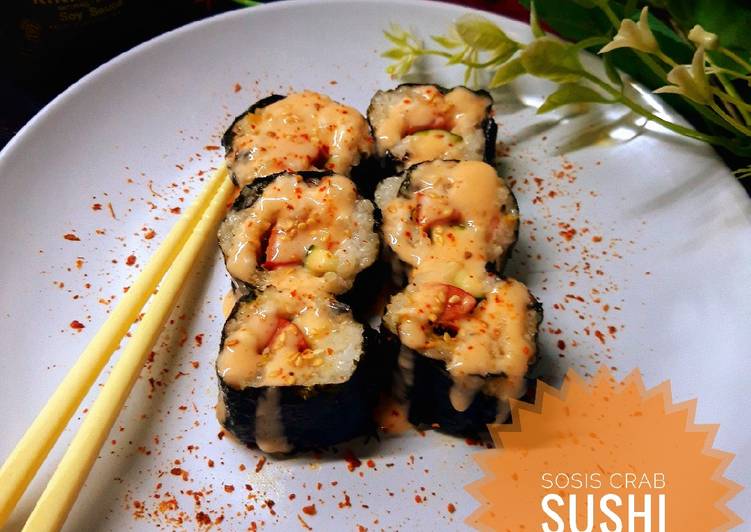 Cara Gampang Membuat Sosis crab sushi Anti Gagal