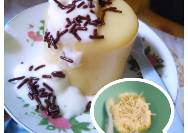 Resep Puding jagung saus fla, Bisa Manjain Lidah