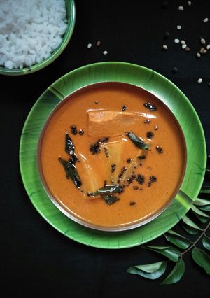 A picture of Kairi Udid Methi (NKGSB Style Sweet And Sour Raw Mango Curry).