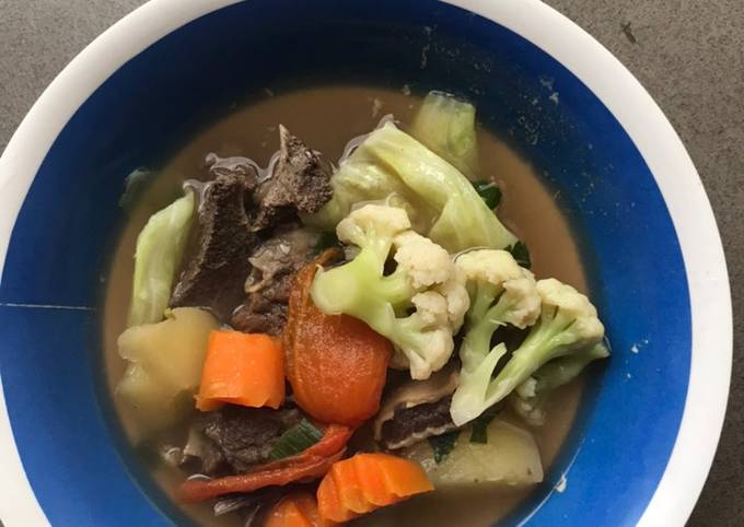 Ini dia! Bagaimana cara bikin Sup daging sayur yang menggugah selera