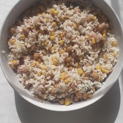 A picture of World easiest rice salad.