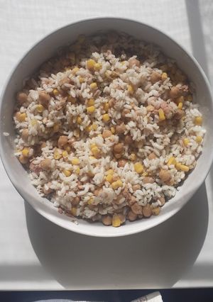 A picture of World easiest rice salad.