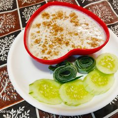 Cucumber and Onion Raita A picture of Cucumber and Onion Raita.