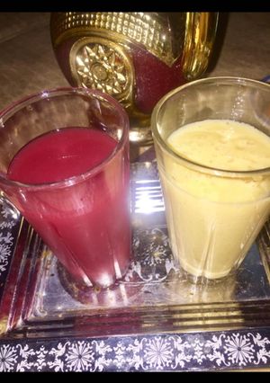Mango zobo and mango milk shake ainihin hoton girkin