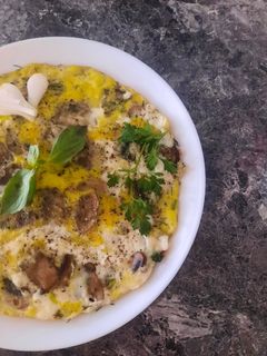عکسی از دستور املت قارچ و شوید
