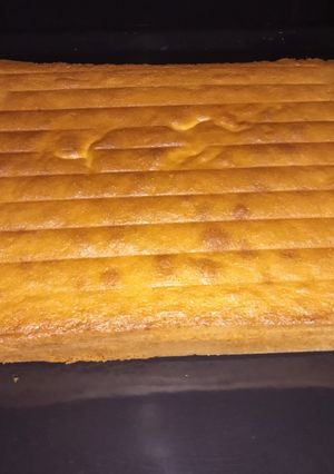 Una foto de Bizcocho de vainilla en molde rectangular 👌