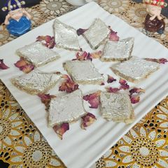 A picture of Sangam kaju katli.