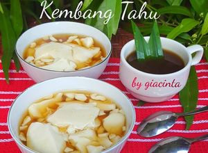 Foto resep Kembang Tahu Saus Jahe (puding susu kedelai)