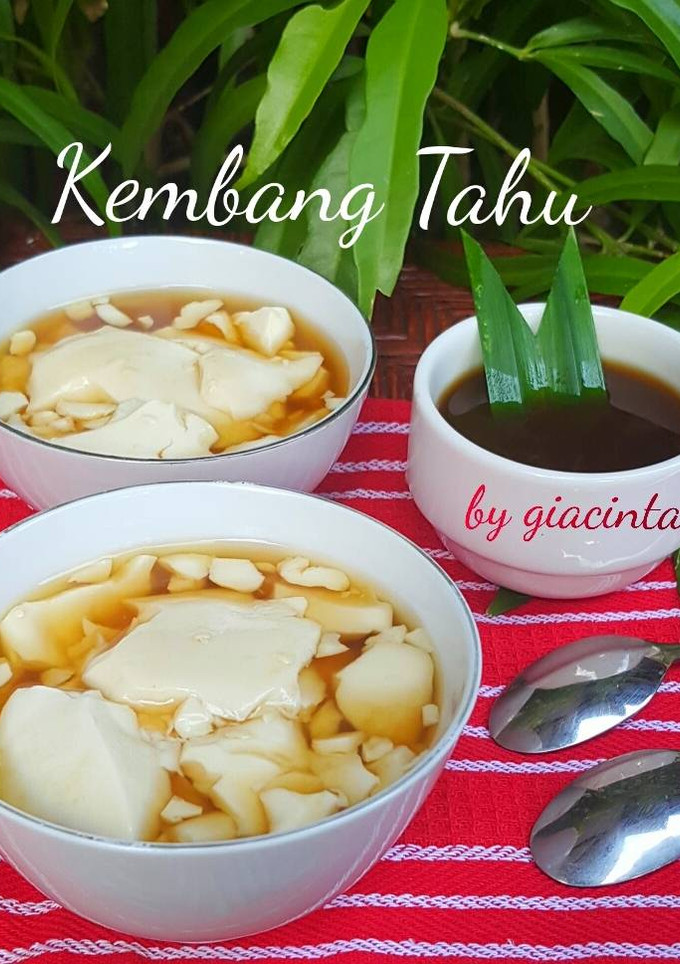 Foto resep Kembang Tahu Saus Jahe (puding susu kedelai)
