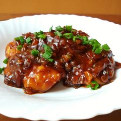 A picture of Stuffed Potato in Chilli Garlic Sauce.