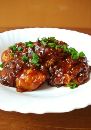 A picture of Stuffed Potato in Chilli Garlic Sauce.