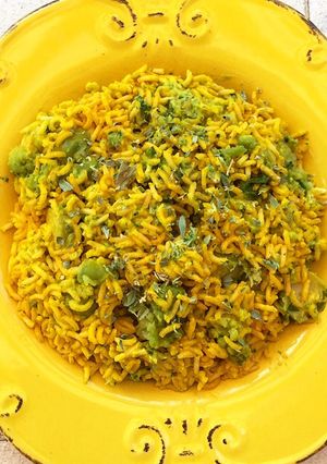 Foto di Risotto basmati allo zafferano con broccoli e cavolfiori