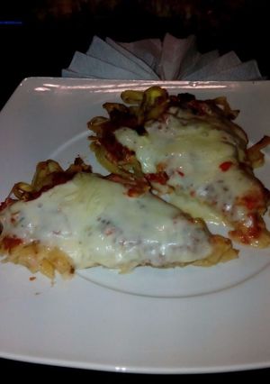 Una foto de Fideos a la pizza
