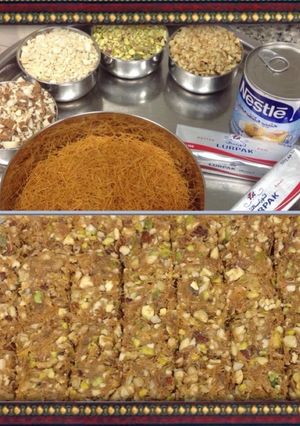 A picture of Baklawa { Arabic Sweet }.