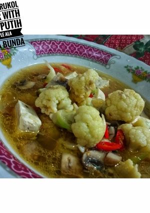 Foto resep Sayur brukol jamur with tahu putih simple
