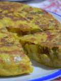 Tortilla de patatas con piperrada