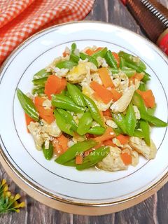 Foto resep Wortel Buncis Oseng Telur Saos Tiram