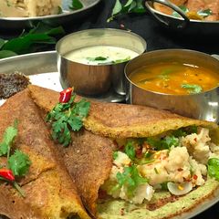 A picture of Upma Pesarattu Dosa.