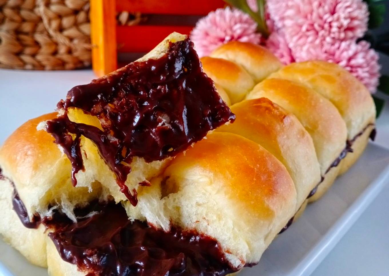 Roti gembong selai coklat homemade